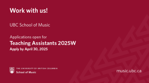 Work for us! Teaching Assistants 2025W
