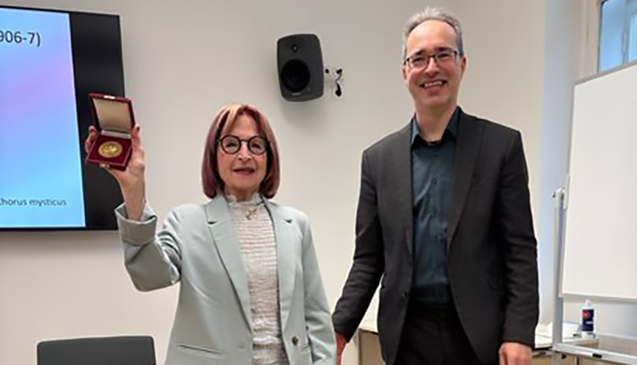 Professor Emerita, Dr. Vera Micznik was awarded the Golden Mahler Award.